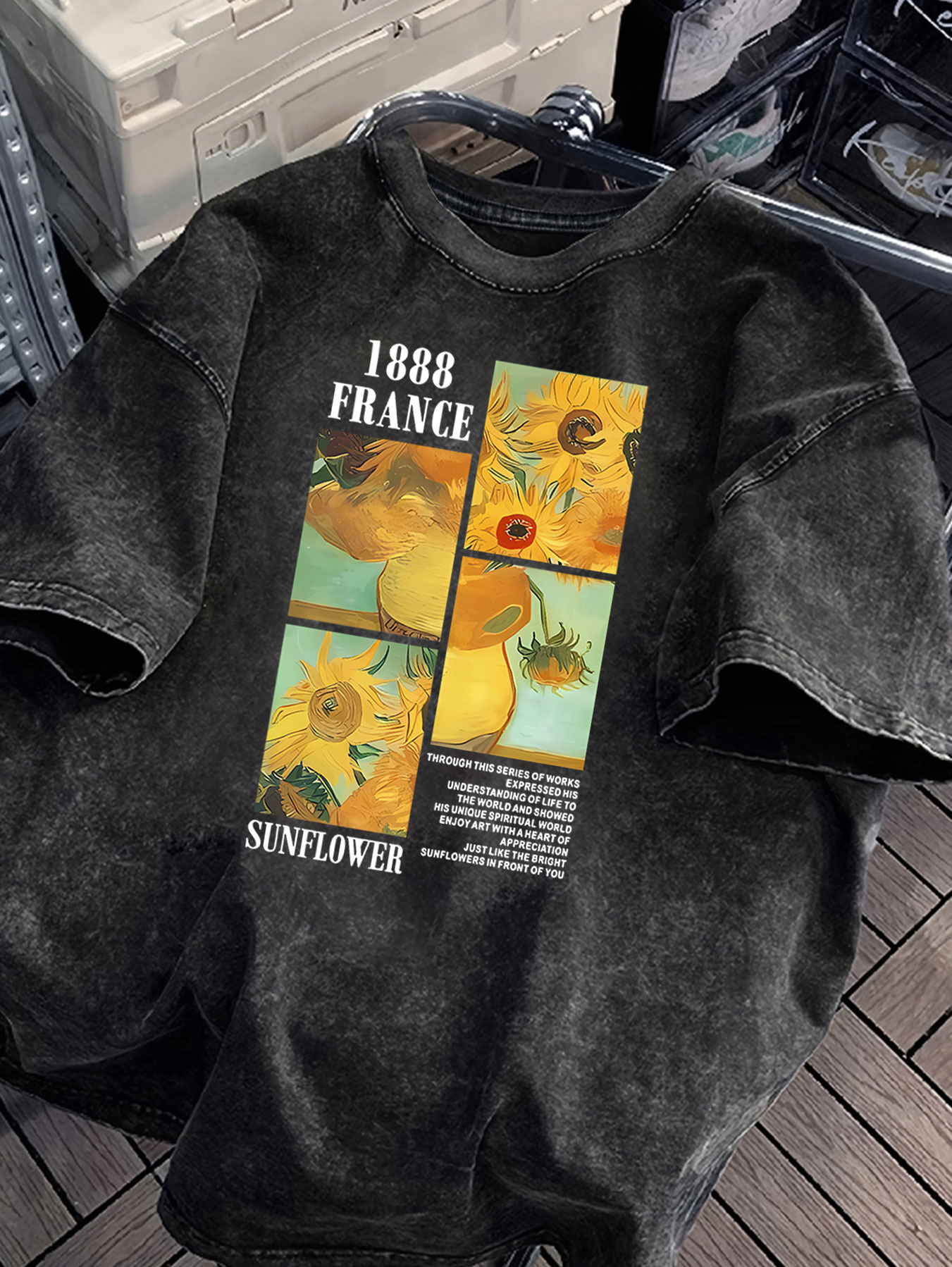 Summer Clothing Drawing - Gewaschene Vintage-T-Shirts für Frauen, die Van