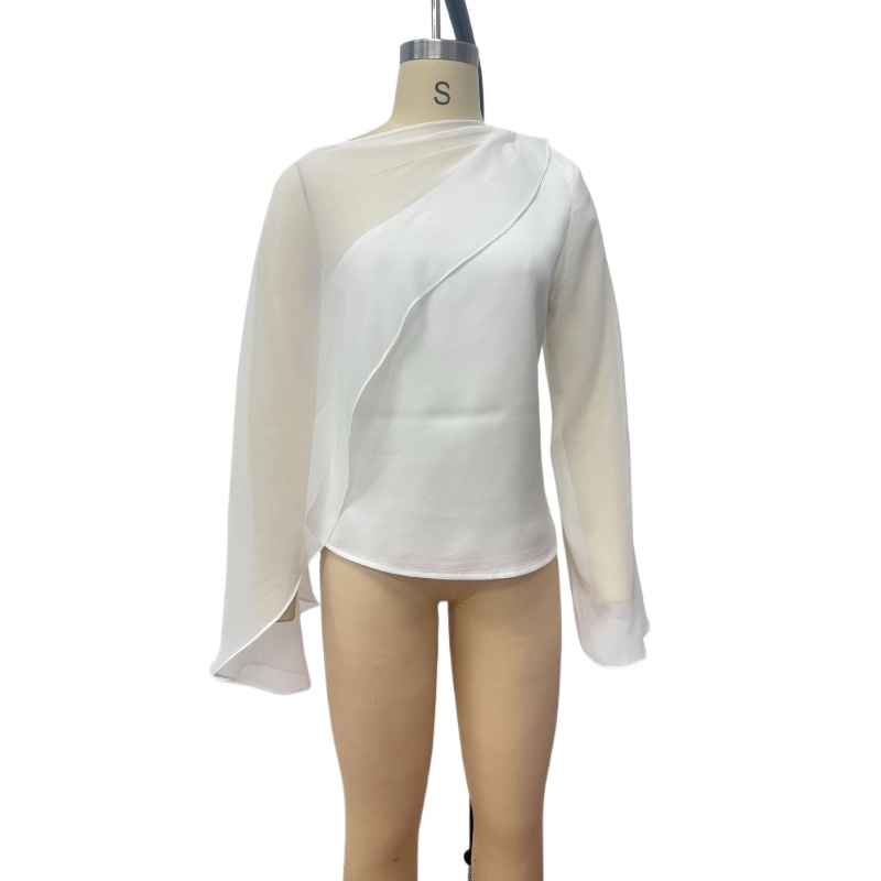 Summer Clothing Wholesale - Europäisch-Amerikanische Damenmode Neues Chiffon-Hemd Unregelmäßiger Schal