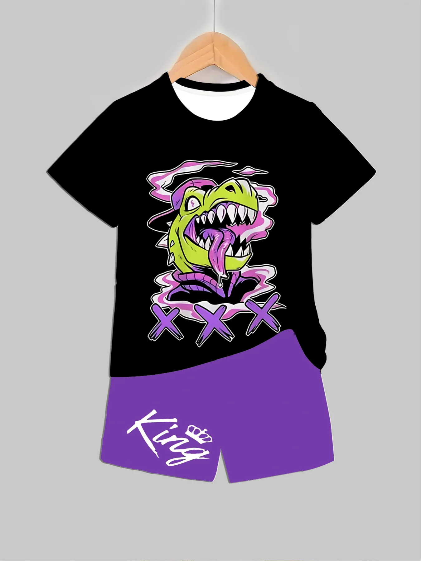 Neue Dinosaurier-bedruckte Out – Summer Clothing Baby Girl Bewertung und Preis