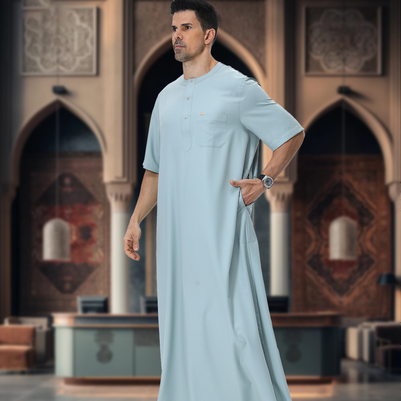 Muslimische Herren Abaya Kafta – Summer Clothing Pakistan Bewertung und Preis