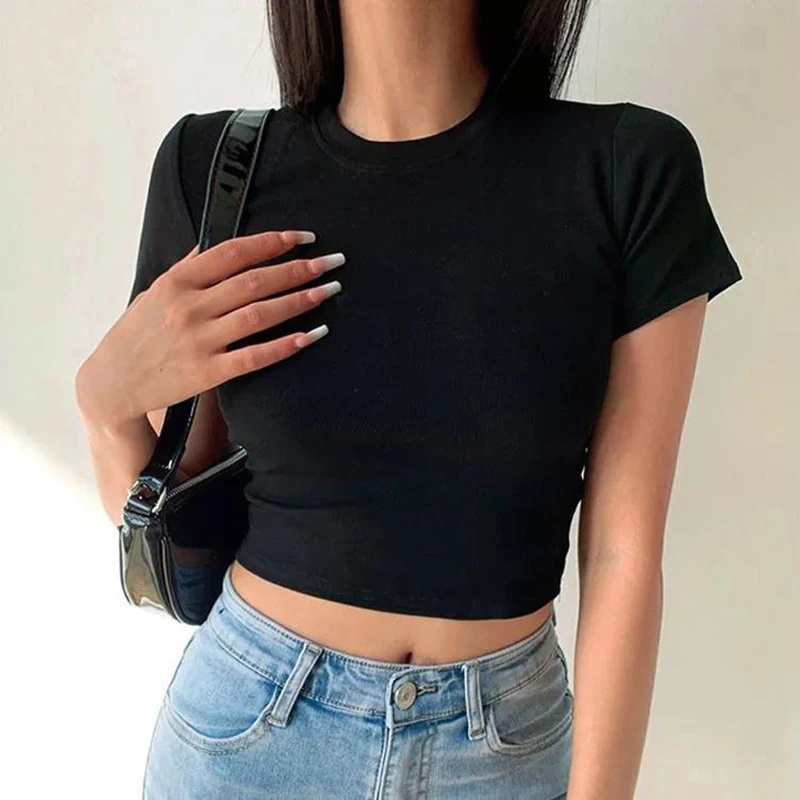 Kurzarm T-Shirt Frauen Solide  – Summer Zara Bewertung und Preis